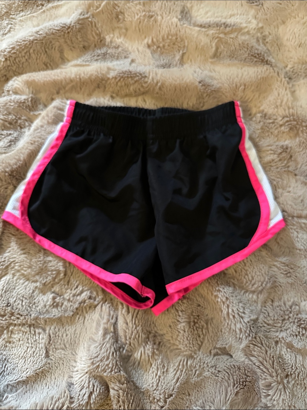 Nike Dri-fit Black Shorts with Hot Pink Trim, 2T